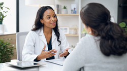 Licensed provider consulting with patient